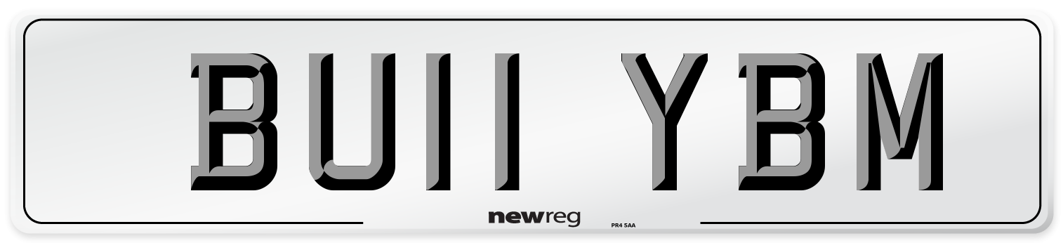 BU11 YBM Number Plate from New Reg